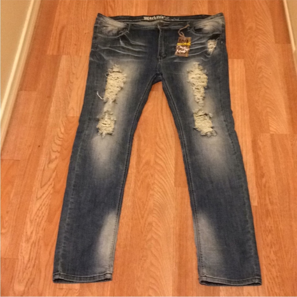 MACHINE 40/32 Skinny distressed Denim